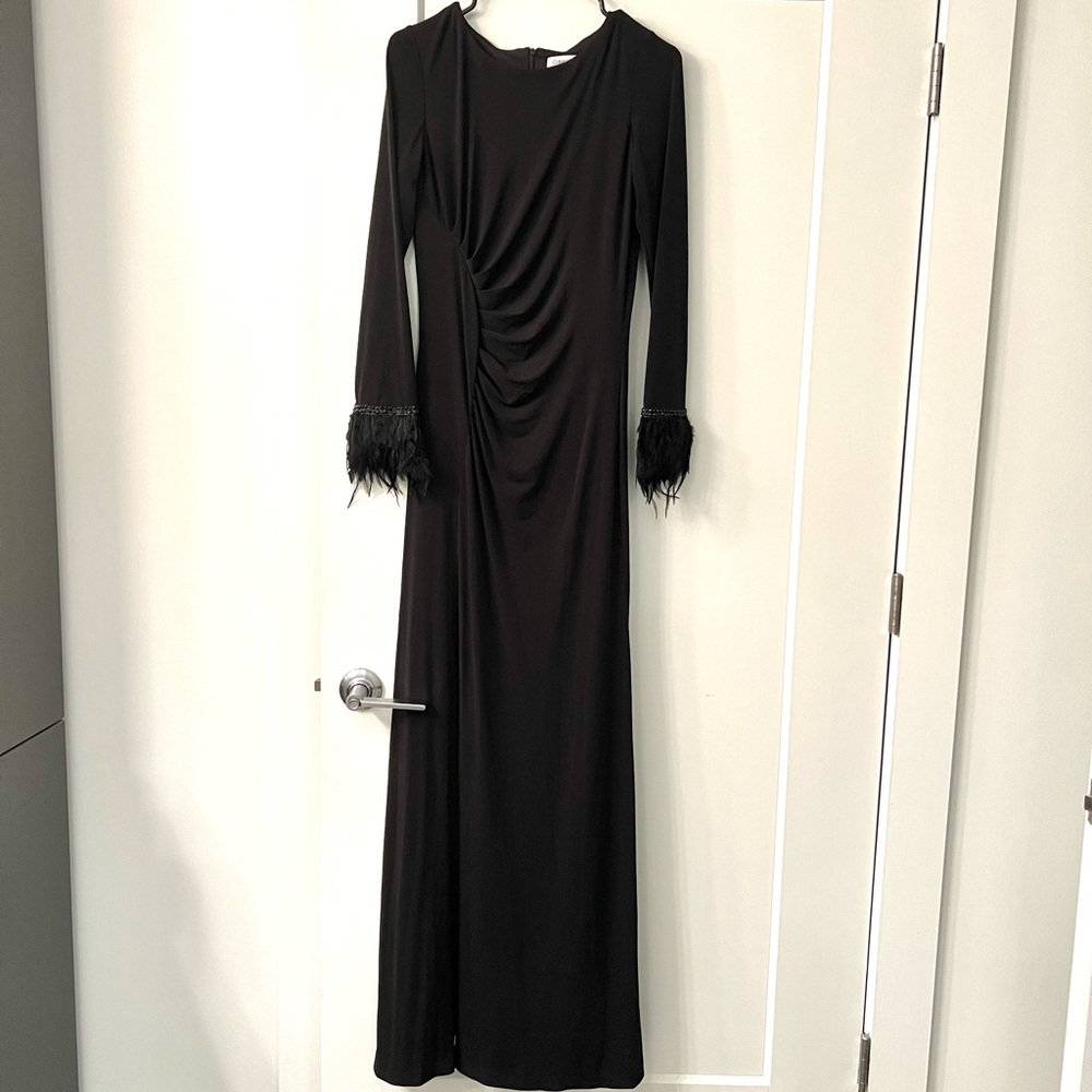 Calvin Klein maxi long sleeve dress size 2